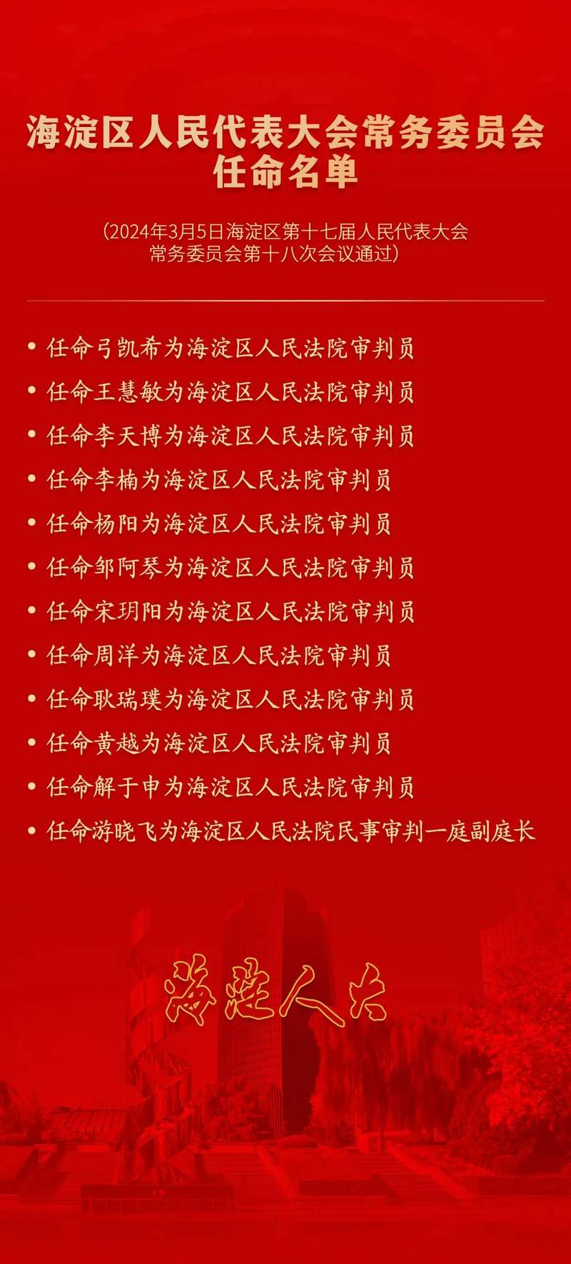 海淀区人民政府办公室人事任命，塑造未来领导力量的重要一步